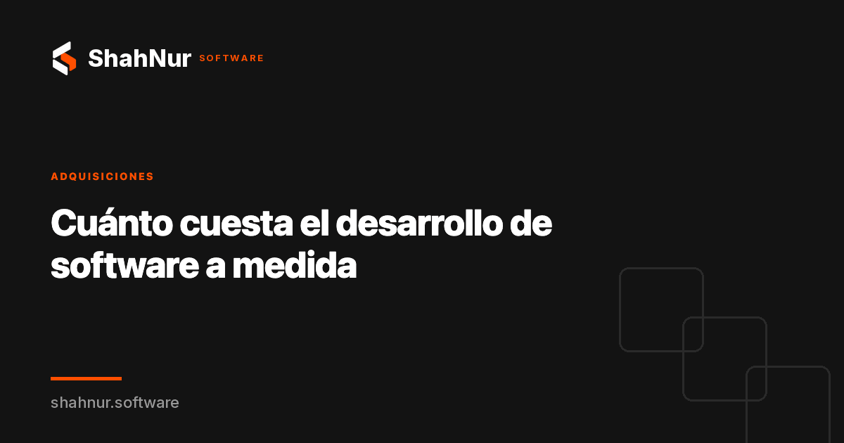 Cuánto cuesta el desarrollo de software a medida