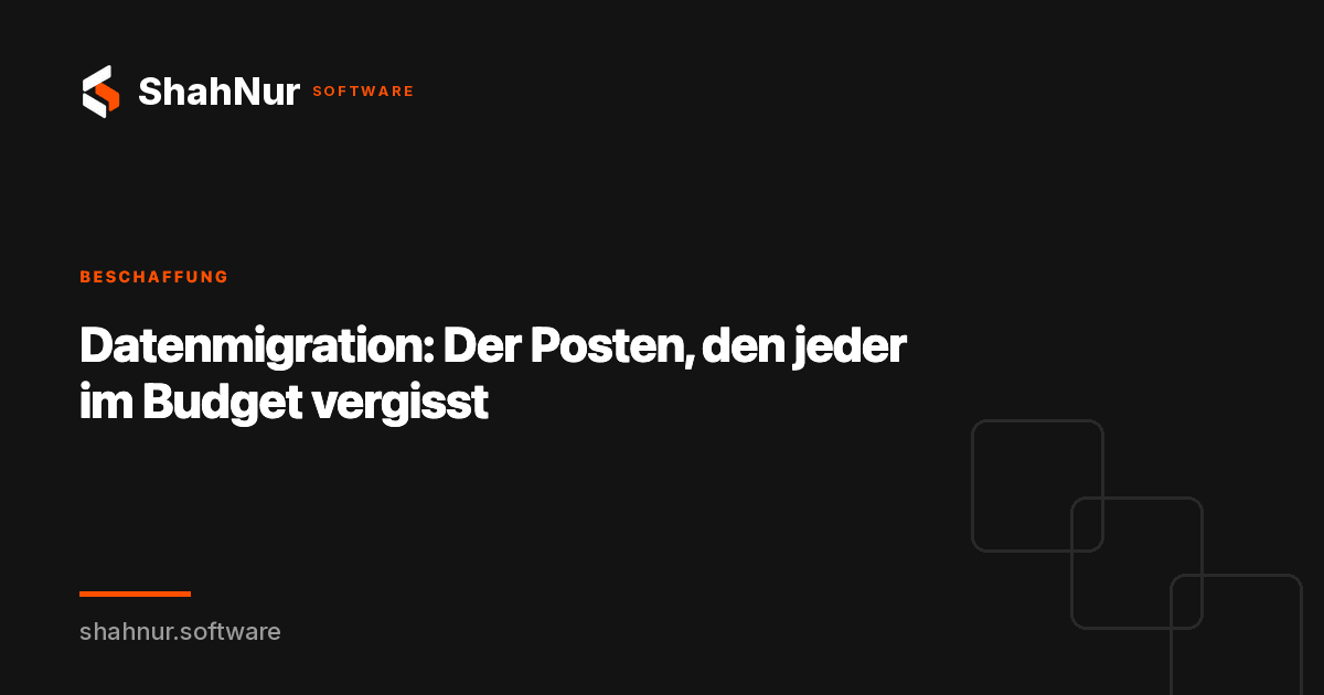 Datenmigration: Der Posten, den jeder im Budget vergisst